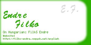 endre filko business card